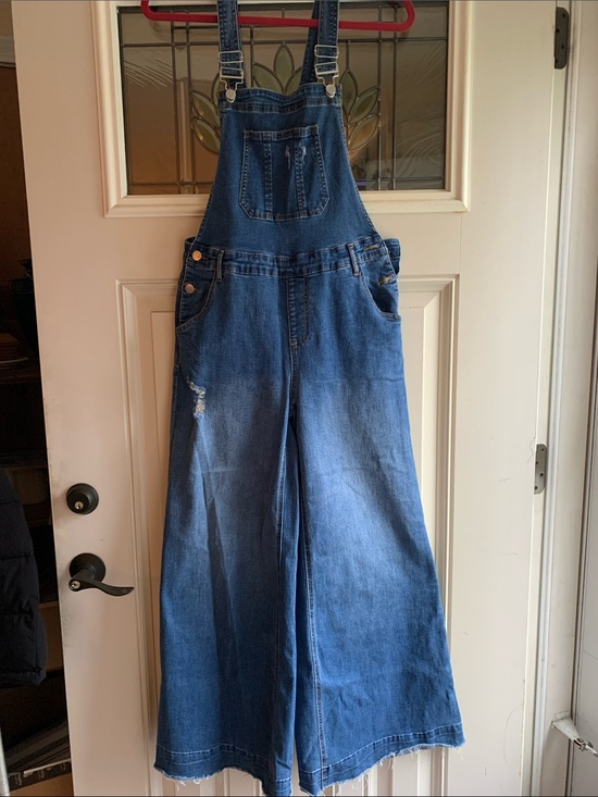 VENUS Denim - VENUS Women's Blue Wide-Leg Denim Overalls